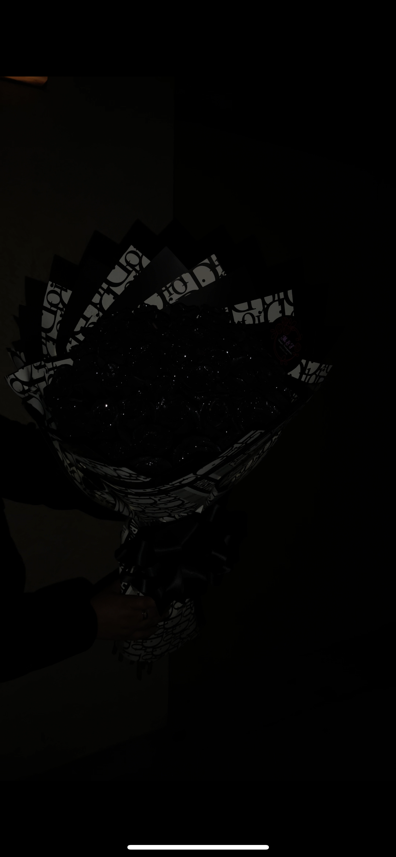 Sparkling Midnight Roses Bouquet