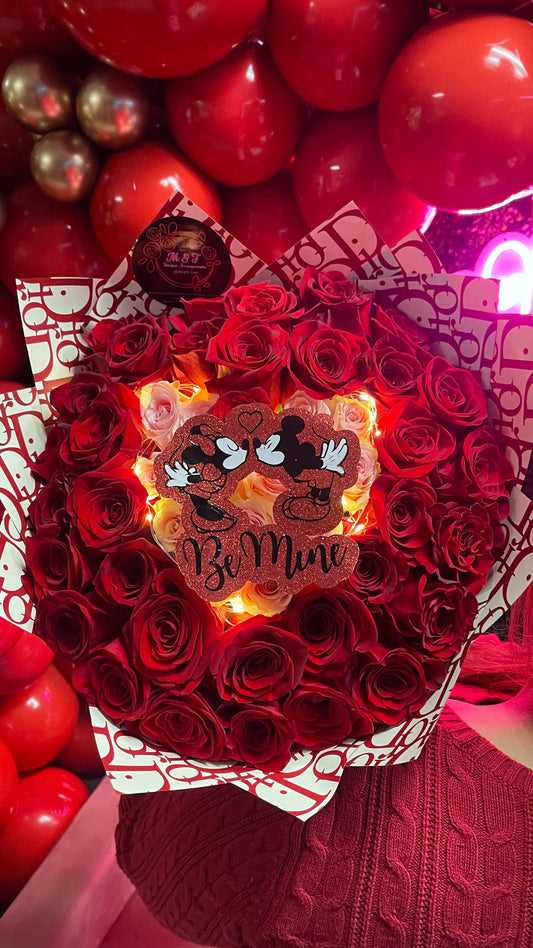 50 Rose Minnie and Mickey's Sweetheart Bouquet